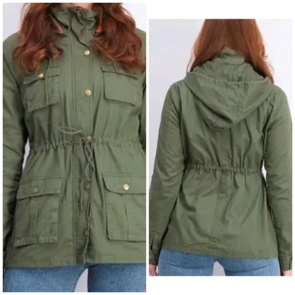 41 Hawthorn Chaplin Essential Olive green Anorak Cargo Jacket Size Medium Nice
